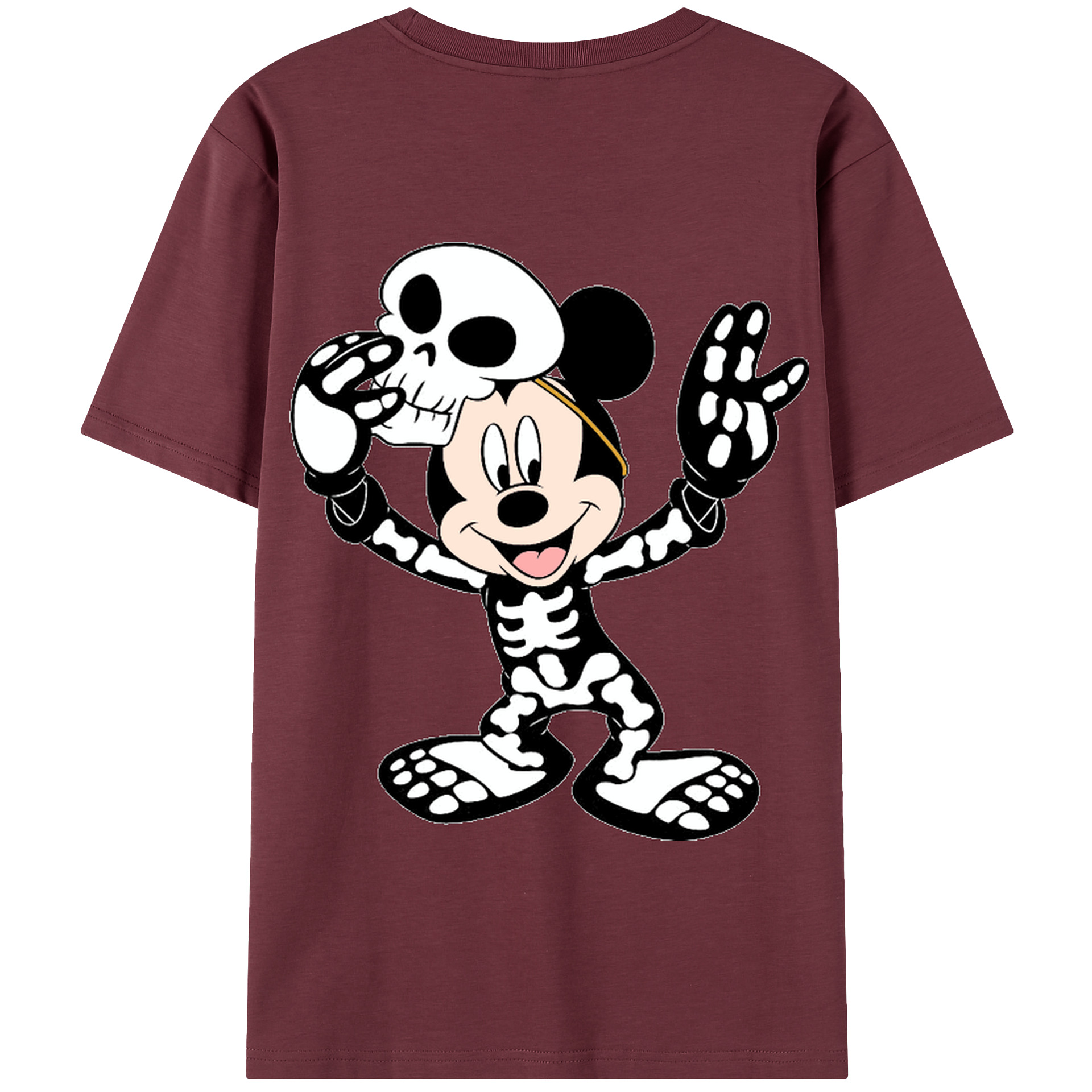 （画像用） ミッキーマウス Mickey Mouse 綿100％半袖Tシャツ（背面プリント）